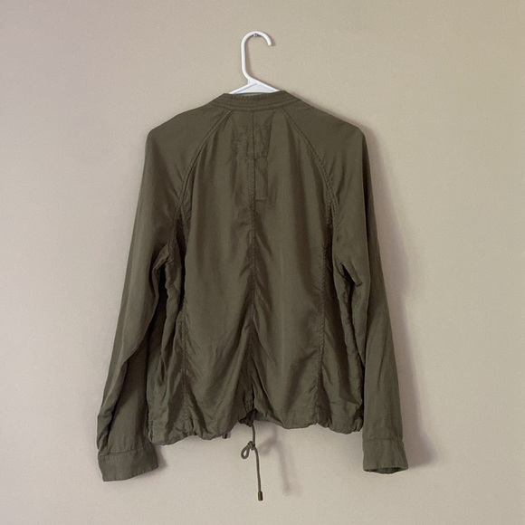 GAP Jacket Fall Green Zip-Up Lightweight Lyocell Medium Coat - Picture 6 of 14
